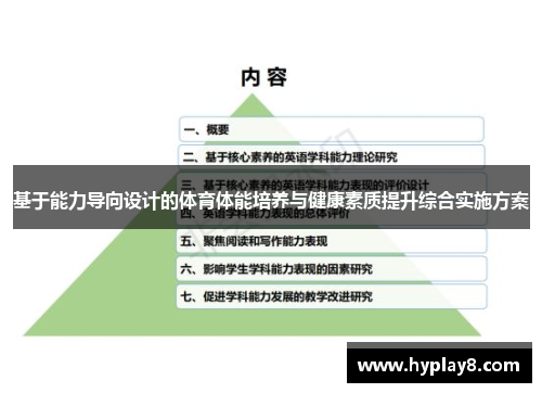 基于能力导向设计的体育体能培养与健康素质提升综合实施方案